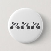Radfahrer in Grau Button (Vorderseite)