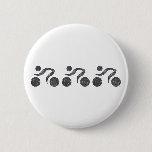 Radfahrer in Grau Button