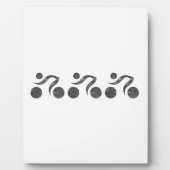 Radfahrer in Grau Fotoplatte (Vorderseite)