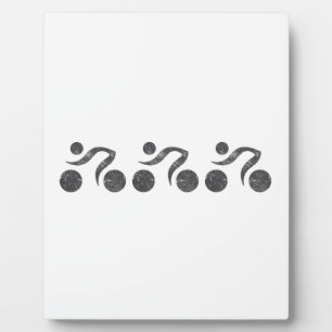 Radfahrer in Grau Fotoplatte