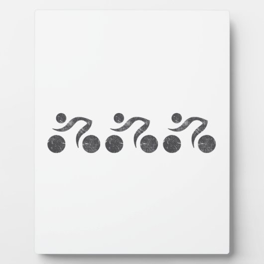 Radfahrer in Grau Fotoplatte (Vorderseite)