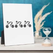 Radfahrer in Grau Fotoplatte (Seite)