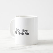 Radfahrer in Grau Kaffeetasse (Vorderseite Links)