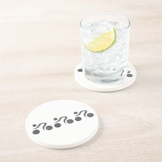 Radfahrer in Grau Untersetzer (Seite)