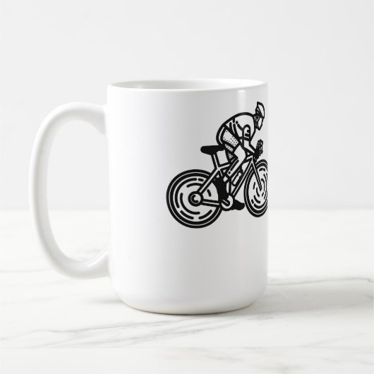 Radfahrer Kaffeetasse (Links)