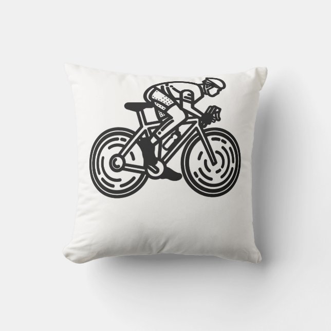 Radfahrer Kissen (Vorderseite)