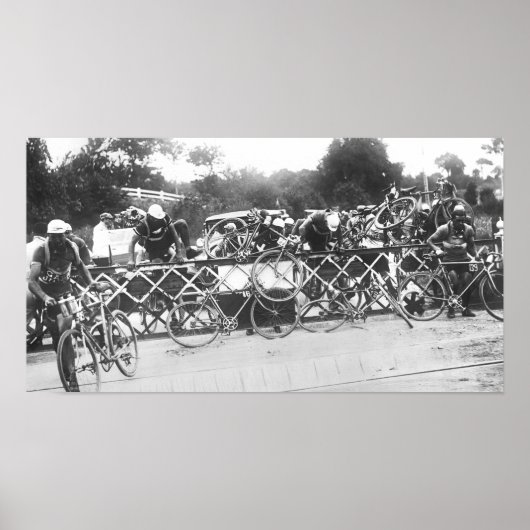 Radfahrer können auf der Bahnübergang Tour de F ni Poster (Vorne)