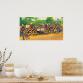 Radfahrer können auf der Bahnübergang Tour de F ni Poster (Küche)