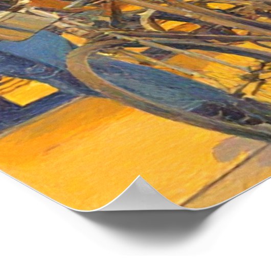 Radfahrer können auf der Bahnübergang Tour de F ni Poster (Ecke)