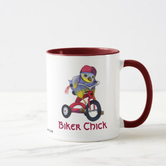 Radfahrer-Küken-Tasse Tasse