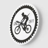 Radfahrer-Logo Große Wanduhr (Winkel)
