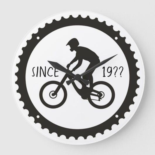 Radfahrer-Logo Große Wanduhr (Vorderseite)