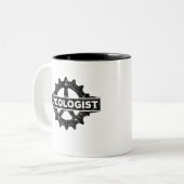 Radfahrer-lustiges Geschenk Zweifarbige Tasse (Vorderseite Links)