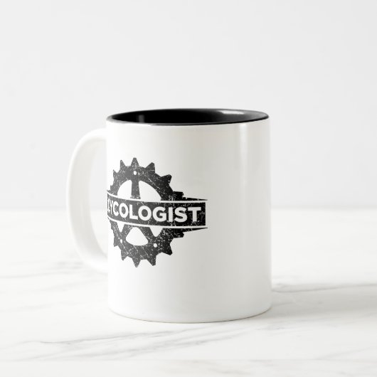 Radfahrer-lustiges Geschenk Zweifarbige Tasse (Vorderseite Links)