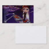 Radfahrer-Mädchen Harley Visitenkarte (Vorne/Hinten)