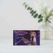 Radfahrer-Mädchen Harley Visitenkarte (Stehend Vorderseite)