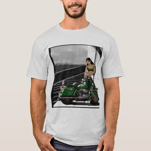 Radfahrer-Mädchen reiten stark T-Shirt (Vorderseite)