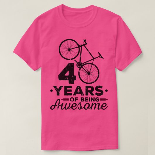 Radfahrer Männer Frauen 40. Geburtstag Radfahrer T-Shirt (Design vorne)