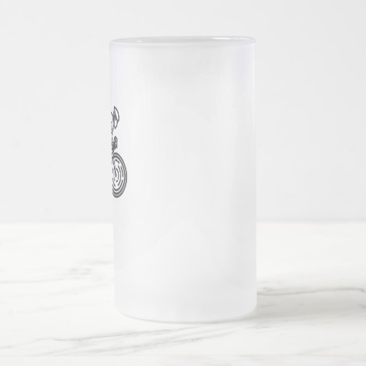 Radfahrer Mattglas Bierglas (Mittel)