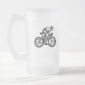 Radfahrer Mattglas Bierglas (Links)