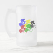 Radfahrer Mattglas Bierglas (Links)