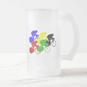 Radfahrer Mattglas Bierglas