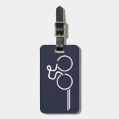 Radfahrer mit grafischer Adresse Gepäckanhänger (Vorderseite vertikal)