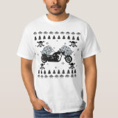 Radfahrer-Motorrad-Schädel-hässliche T-Shirt (Vorderseite)