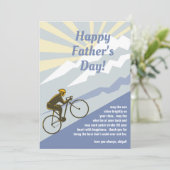 Radfahrer Mountain Road Bike Vatertag Karte (Stehend Vorderseite)