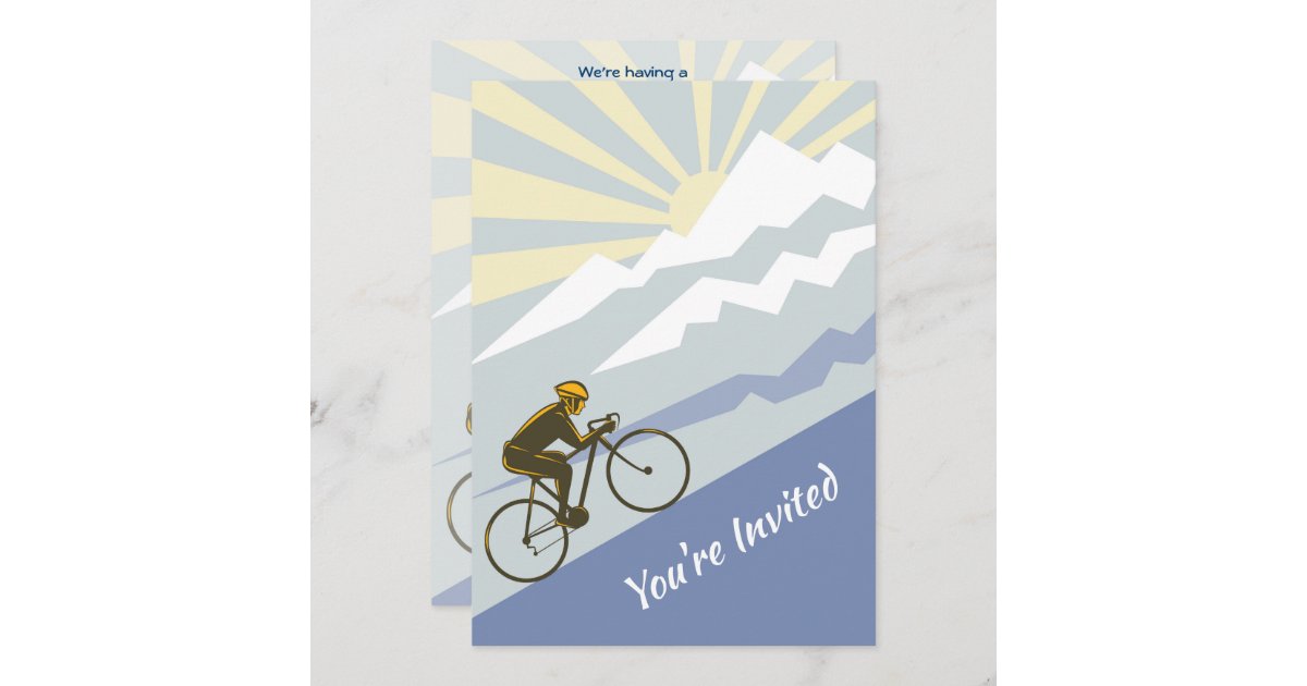 Radfahrer Mountainbike Mountainbike Geburtstag Einladung Zazzle.de