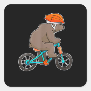 Radfahrer Quadratischer Aufkleber