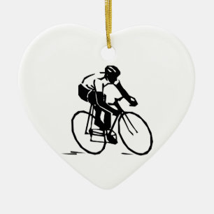 Radfahrer/Radfahrer/Reiter Keramikornament