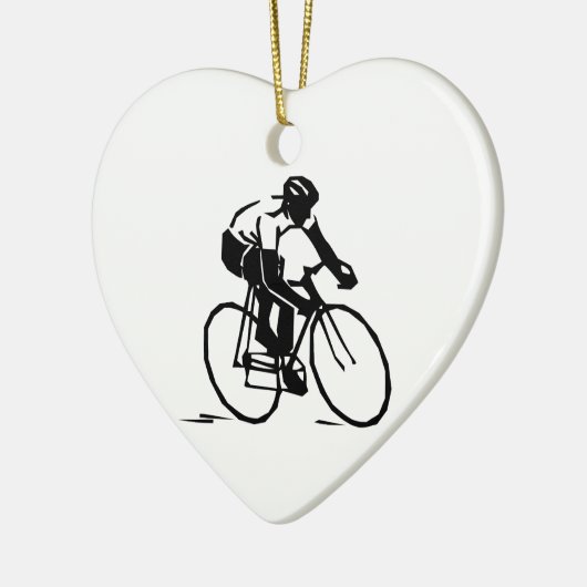 Radfahrer/Radfahrer/Reiter Keramikornament (Links)