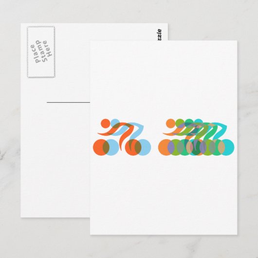 Radfahrer, Radfreaks Postkarte (Vorne/Hinten)