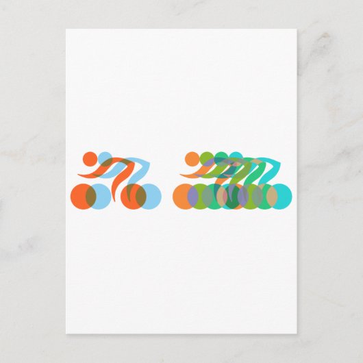 Radfahrer, Radfreaks Postkarte (Vorderseite)