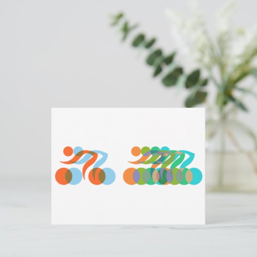 Radfahrer, Radfreaks Postkarte (Stehend Vorderseite)