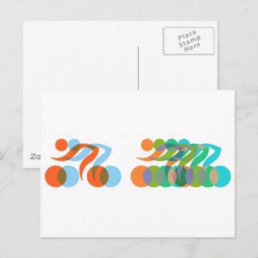 Radfahrer, Radfreaks Postkarte (Vorne/Hinten)