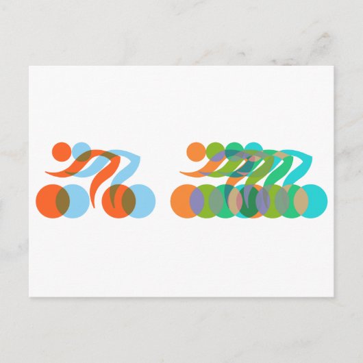 Radfahrer, Radfreaks Postkarte (Vorderseite)