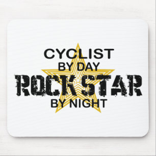 Radfahrer-Rockstar bis zum Nacht Mousepad