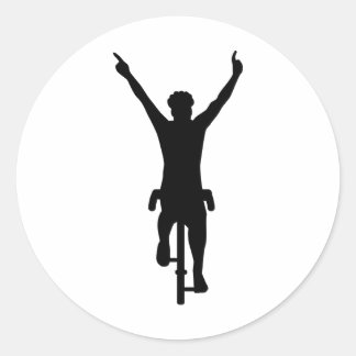 Radfahrer Runder Aufkleber