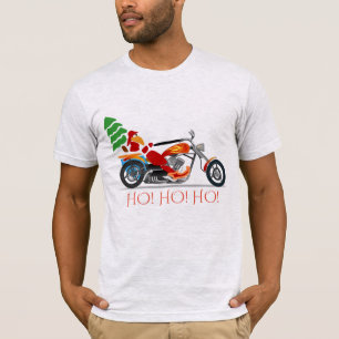 Radfahrer Sankt auf einem Chopper sagt "HO! HO! T-Shirt