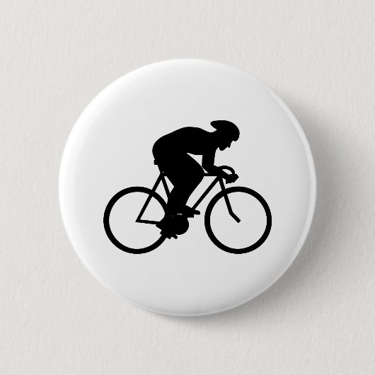 Radfahrer-Schattenbild Button (Vorderseite)