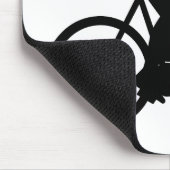 Radfahrer-Schattenbild Mousepad (Ecke)