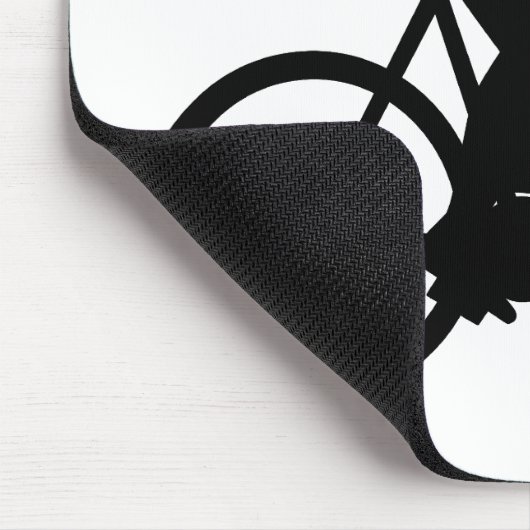 Radfahrer-Schattenbild Mousepad (Ecke)