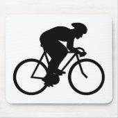 Radfahrer-Schattenbild Mousepad (Vorne)