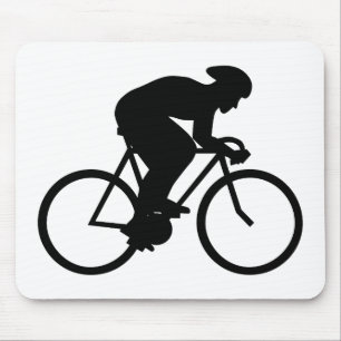 Radfahrer-Schattenbild Mousepad
