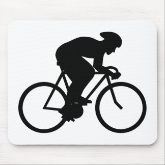 Radfahrer-Schattenbild Mousepad