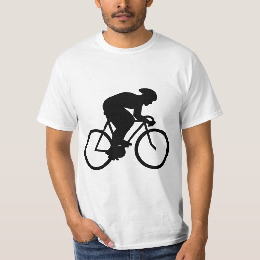 Radfahrer-Schattenbild T-Shirt (Vorderseite)
