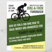 Radfahrer-Silhouette, Wohltätigkeit Bike-a-Thon-Ve Flyer (Vorne)