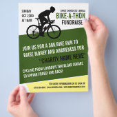 Radfahrer-Silhouette, Wohltätigkeit Bike-a-Thon-Ve Flyer (Hand)
